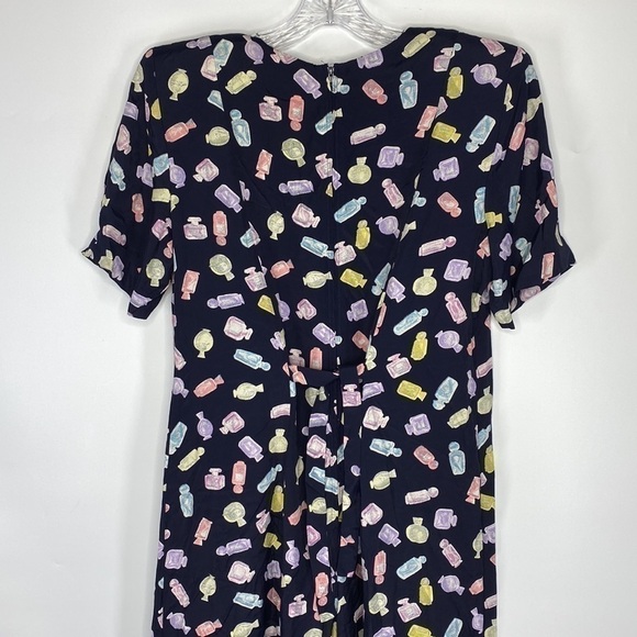 Vintage E.D Michaels By Melanie Drucker Perfume Bottle Navy Blue Dress Size 10 - Picture 5 of 13